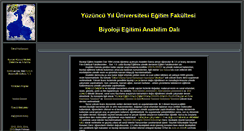 Desktop Screenshot of biyolojiegitim.yyu.edu.tr